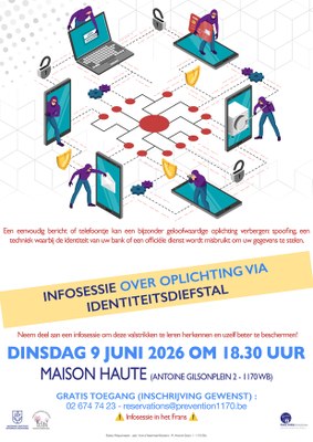 Oplichting via identiteitsdiefstal - infosessie - dinsdag 9 juni
